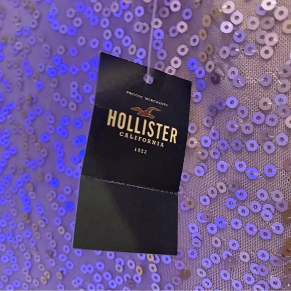 🆕Hollister Gold Sequin Bling Bodycon Party Dress Small New With Tag - Picture 8 of 9